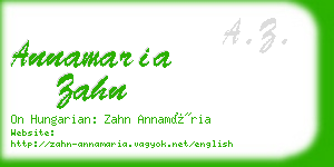 annamaria zahn business card